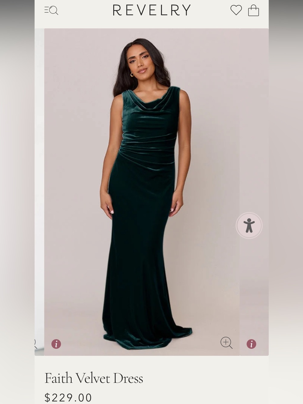 Revelry Faith Velvet Dress — Emerald Green